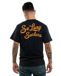 Lucky 13 So Long Suckers Tattoos Rockabilly Punk Biker Urban T Shrit LM1000SS - Picture 1 of 4
