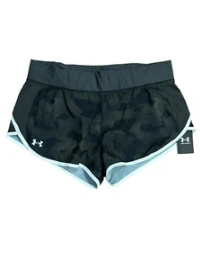 NWT Women’s Under Armour Speedpocket Black Print Shorts - Size XL - Picture 1 of 7
