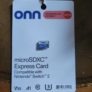 Switch 2 - Onn 256GB Micro SD Express Card Nintendo, New Sealed On Hand - Picture 1 of 1