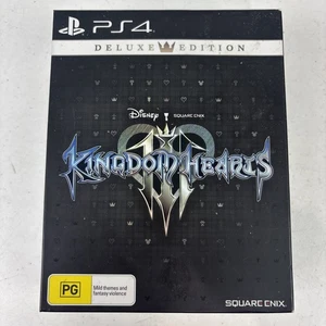 Kingdom Hearts 3 III Deluxe Edition Sony PS4 Complete Art Book, Pin & Steel Case - Picture 1 of 8