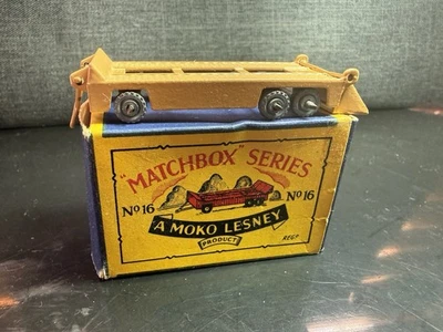 Vintage Matchbox No. 16 Atlantic Tan Trailer – A  Moko Lesney w/ Original Box - Image 1 of 4