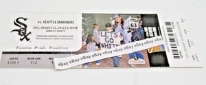 Chicago White Sox vs Seattle Mariners AUG 25, 2012 U.S. Cellular Ticket Stub - Picture 1 of 2