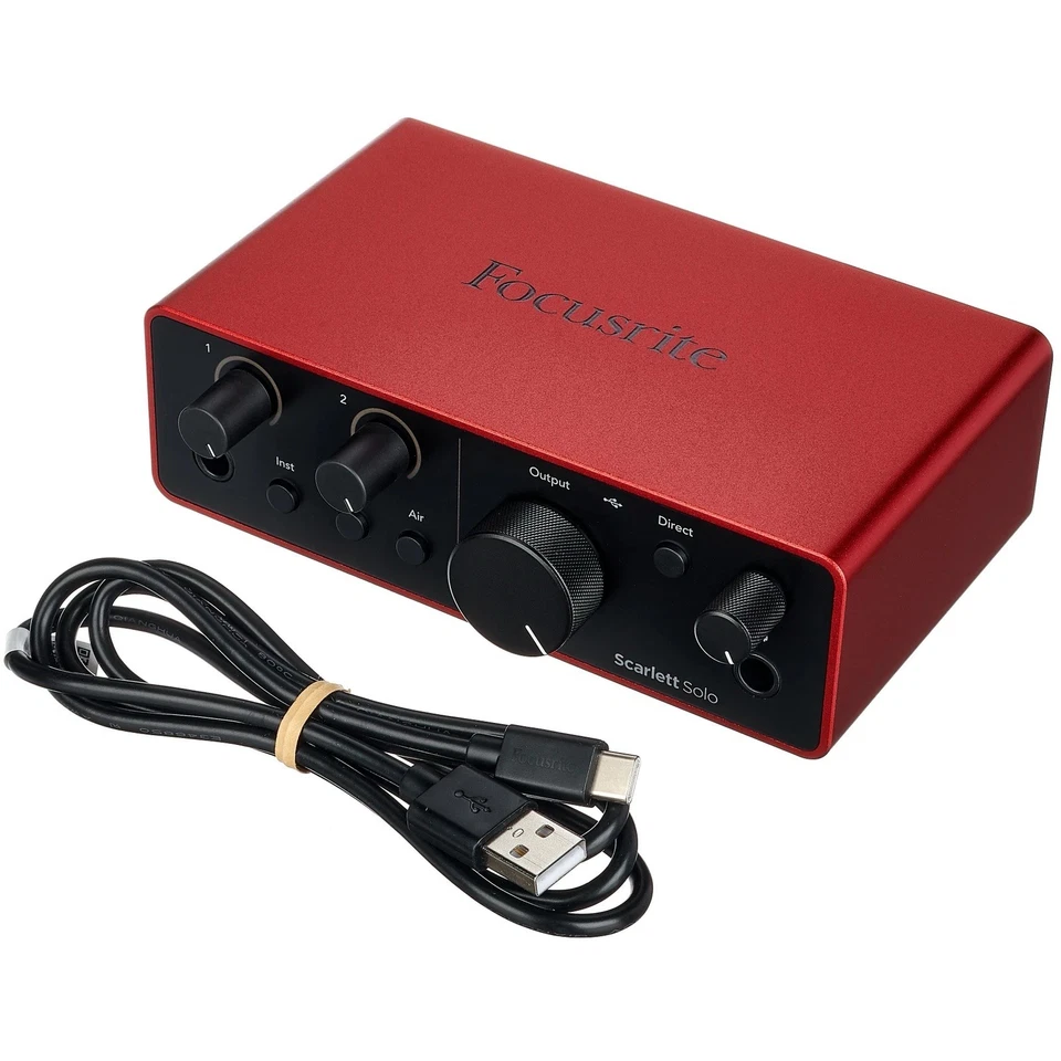 Focusrite Scarlett Solo 4th Gen USB Audio Interface - Red - Image 1 of 1