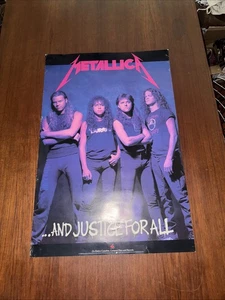 Metallica 1988 Original Group Poster ...and Justice For All Promo Elektra Music - Picture 1 of 8