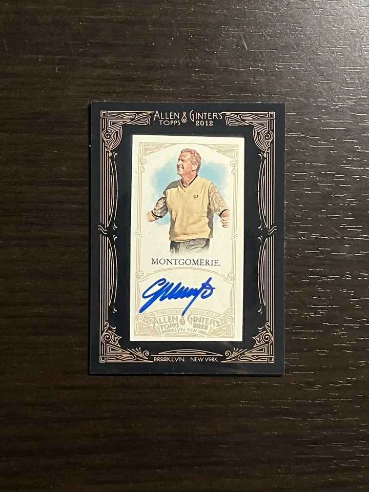 2012 Topps Allen & Ginter COLIN MONTGOMERIE Mini Black Framed AUTO Autograph! - Image 1 of 2