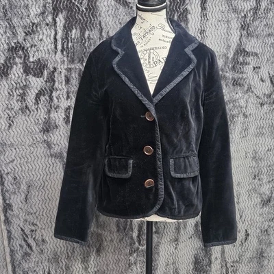 Chaqueta Blazer Boden Stamford Terciopelo Mujer 14 Negra Lujo sofisticada Carrera Foto 1 de 4