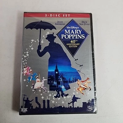 Mary Poppins (DVD, 2004, 2-Disc Set, 40th Anniversary Edition) New Sealed - Image 1 of 2