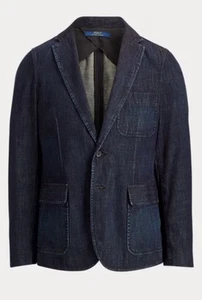 Chaqueta Blazer Abrigo Deportivo Azul Denim Ralph Lauren Polo Morgan Talla 38L Precio de venta sugerido por el fabricante 448 USD - Imagen 1 de 9