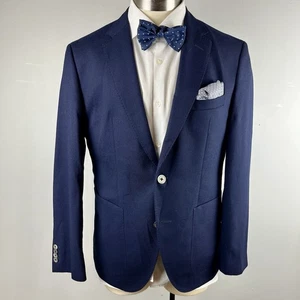 MODERN Hugo Boss Janson2 38S Reda Super 110 blue wool blazer sport coat - Picture 1 of 13