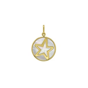 Colgante con dije de estrella de mar de oro amarillo de 14 quilates - Imagen 1 de 2