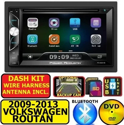 2009-13 VOLKSWAGEN ROUTAN CD/DVD BLUETOOTH TOUCHSCREEN USB CAR RADIO STEREO PKG - Image 1 of 4