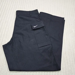 Nike Life Cargo Pants Mens Size 34 Black Baggy Wide Leg Woven HM6957-010 - Picture 1 of 16