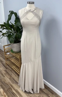NWT Azazie Peridot Maxi Dress In Frost Chiffon A4 Bridesmaid Hoco Prom Party - Image 1 of 4