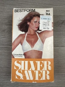 Vintage Bestform Bra 36A P6870 White Satin Front Single Closure - Picture 1 of 8