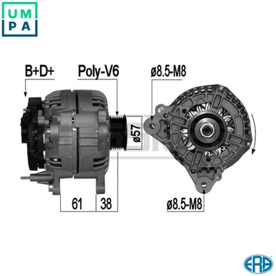 ALTERNATOR 209065A FOR ALFA ROMEO LANCIA AR34201/32402/32401 2.5L AR34301 3.0L - Image 1 of 4
