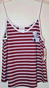 Peanut Women's Top Snoopy Americana Graphic Strappy Tank Red Size Small - Picture 1 of 3