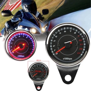 13000RPM Motorcycle LED Speedometer Tachometer Odometer Gauge Set Universal - Imagen 1 de 9