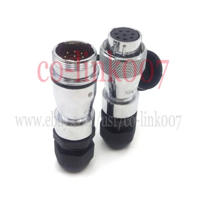 WS20 Docking IP68 Waterproof Female Plug & Socket Male Circular Connector 8pin - Image 1 of 4