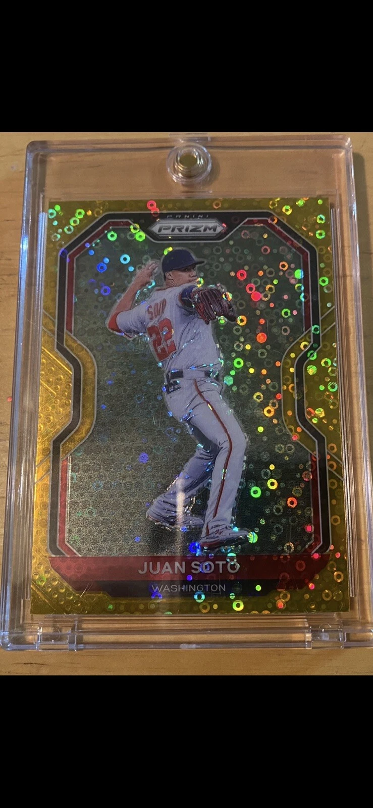 2021 Panini Prizm Gold Disco /10 Juan Soto #203 Washington Nationals Gold Disco