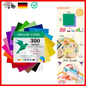 Origami-Papier, Blatt, 15 x 15 cm, doppelseitig, 70 g/m², 20 Farben, kleine O... - Bild 1 von 8