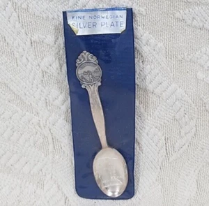 CUCHARA DE RECUERDO DE COLECCIÓN DE COLECCIÓN MINNESOTA FINA PLACA DE PLATA NORUEGA - Imagen 1 de 16