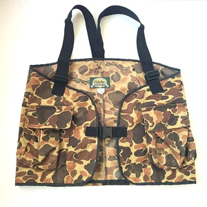 Vtg Cabela's Duck Hunting Vest Size XL Camo Cargo Pockets Detachable Bird Pouch - Picture 1 of 16