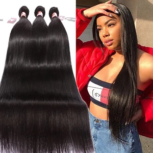 10A Straight Human Hair Bundles Body Wave Virgin Hair Bundles Weft Extensions US - Picture 1 of 23