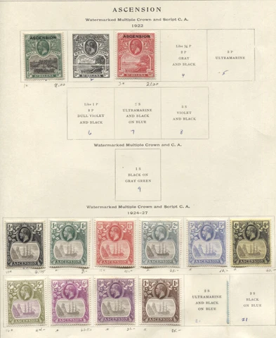 ASCENSION 1922-1971 COLLECTION ON SCOTT ALBUM PAGES MINT USED mostly mint better Cover