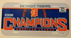 DETROIT TIGERS 2006 WORLD SERIES AL CHAMP MLB BASEBALL VINTAGE LICENSE PLATE NEW - Picture 1 of 1