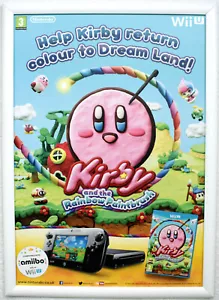 Kirby und der Regenbogenpinsel SELTEN Wii U 42 cm x 59 cm Werbeposter - Bild 1 von 1