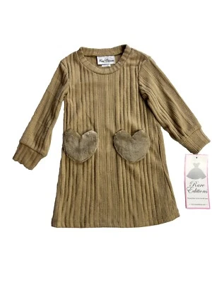 Edições raras bebê meninas 2/2T vestido de férias confortável casual vestido de malha de algodão novo com etiquetas - Imagem 1 de 4