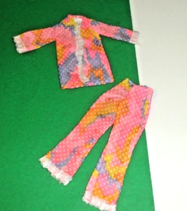 PIGIAMA MEGO MADDIE MOD DYNAMITE DREAM 1973 TOP FONDO ABITI MODA ANNI 70 - Foto 1 di 4