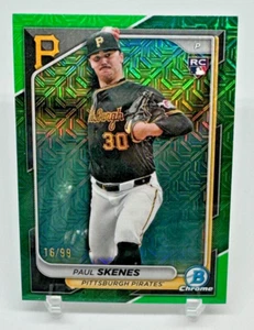 Mega caja cromada Bowman 2024 Paul Skenes Green Mojo refractor novato RC/99 - Imagen 1 de 2