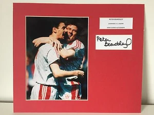 RARE Peter Beardsley Liverpool Signed Photo Display + COA AUTOGRAPH - Picture 1 of 2