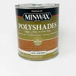 Minwax PolyShades OLDE MAPLE Satin Stain & Poly one step Finish 1 qt NEW - Picture 1 of 4