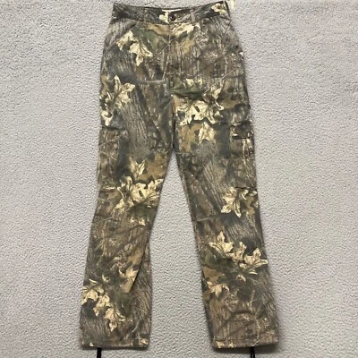 Calça cargo camuflada Jerzees masculina vintage S (adequado para 28x31) camuflagem carvalho musgoso ao ar livre - Imagem 1 de 4