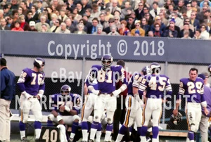 JIM MARSHALL,CARL ELLER,CARL,KARL KASSULKE MINNESOTA VIKINGS SIDELINES 1969 - Picture 1 of 4