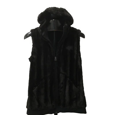 The North Face Furlander Womens SP Faux Fur Hooded Vest Full Zipper Black - Image 1 of 4