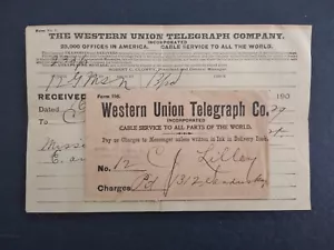 Pa: Erie Depot 190 - Cubierta de Telegram + Contenido a C J Lilley - Imagen 1 de 4