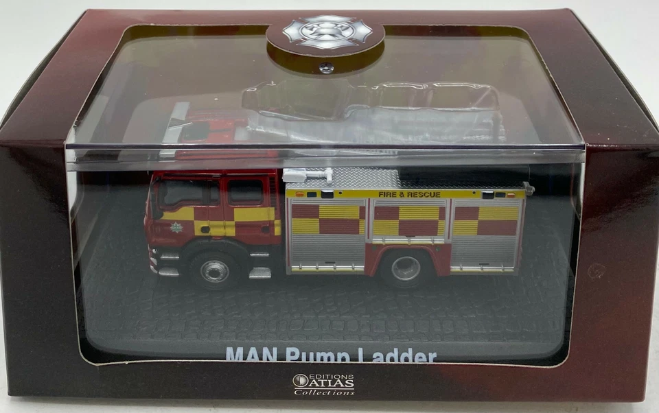EBOND Modellino Man Pump Ladder- Camion pompieri - Atlas Edition - 1:72 - 0431 - Immagine 1 di 1