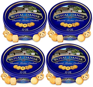 ROYAL DANSK Danish Butter Cookie, No Coloring, No Preservative, 12oz-Pack of 4 - Picture 1 of 6