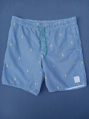 Pantalones Cortos Five Four Mark McNairy Para Hombre Medianos Rayas Lightning Bolt Foto 1 de 4