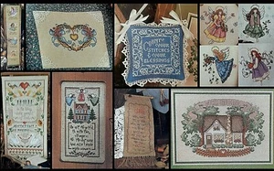 Earth Angel Blessings - Seasonal Angels & More - Vintage Cross Stitch Chart - Picture 1 of 2