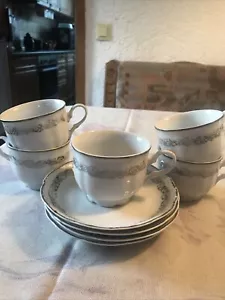 Porzellan Kaffeeservice von APULUM Teile 9 Stück, Tassen, Unterteller - Bild 1 von 9