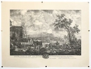 Ebond Antique Print Ponte Vecchio Grande Chasse Au Cerf J Moyreau S000023 - Foto 1 di 1