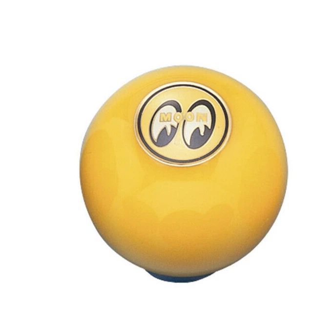 Mooneyes Universal Yellow Shift Knob Yellow Moon Logo Size Small 1.75 MP021YYSU - Image 1 of 1