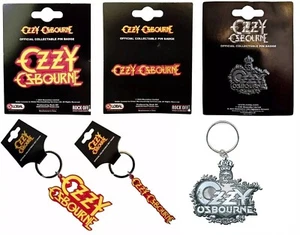 OZZY OSBOURNE - OFFICIAL CREST LOGO METAL PIN BADGE / KEYRING KEYCHAIN - Picture 1 of 5