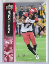 Markeith Ambles Toronto Argonauts 2022 UD CFL Football Exclusives /100 #126