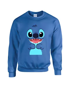 Lilo And Stitch Funny Disney Jumper, Big Eyes Ohana Xmas Gift Top, Unisex Jumper - Picture 1 of 2