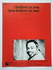 I Believe In You Johnnie Taylor 1973 Sheet Music Piano Guitar Soul Vintage 